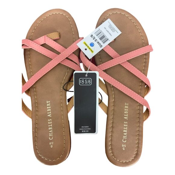 Charles Albert Selene Size Small Women's Rose Pink Sandals‎ - Picture 1 of 5